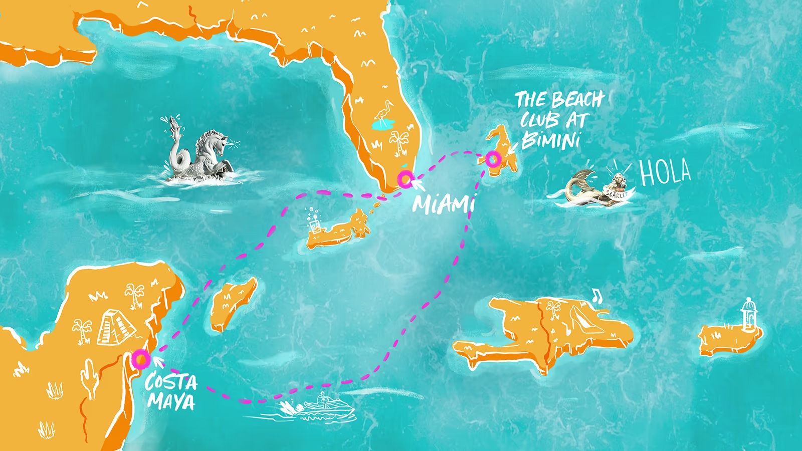 Mayan Sol Itinerary Map